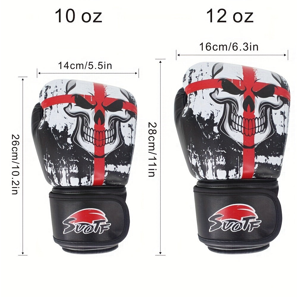 Professional Boxing Gloves for Men & Women - Sponge Material, Pull-On Closure, Ideal for MMA, Training & Competition