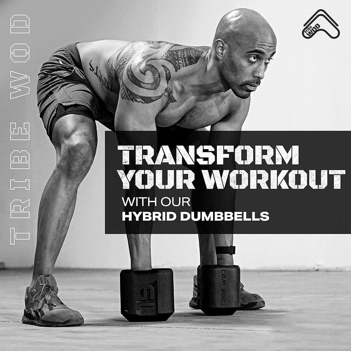 NEW Dark Elf Hybrid Dumbells 10-35lb / 4.5-16kg - Cross Training Workout Equipment for Muscle Building and Mobility, Cardio Fitness, Weights for Women & Men (Pack of 1)