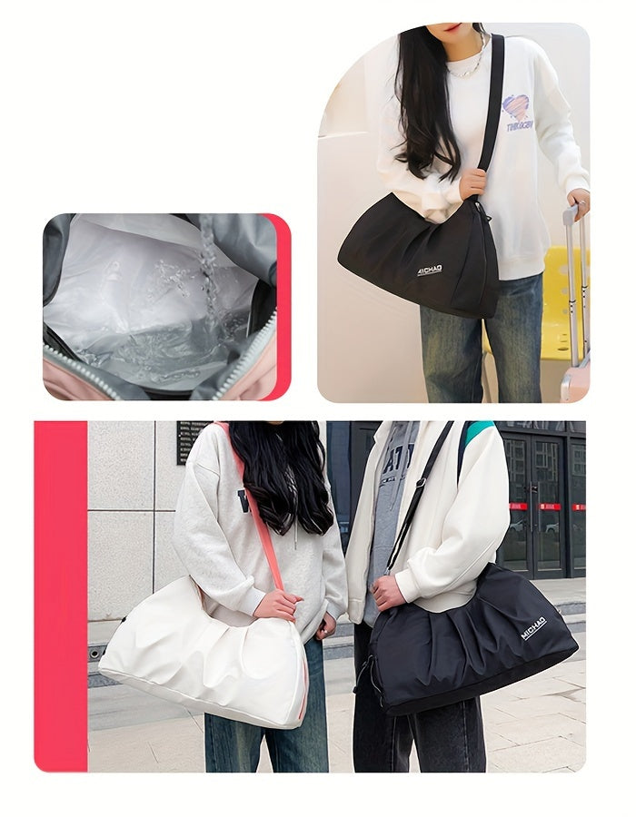 1pc Waterproof Fitness Tote Bag, With Dry And Wet Separation, Large Capacity Sports Handheld Bag, Suitable For Training, Travel