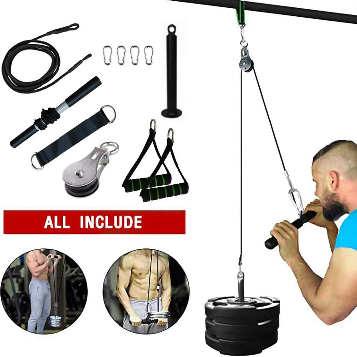 Fitness DIY Pulley Cable Gym Workout Equipment