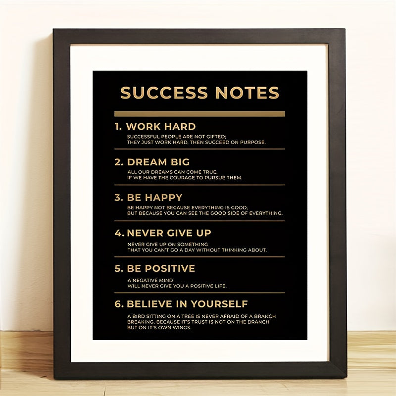 Inspirational Wall Art Success Notes Motivational Poster Quotes Wall Decor For Living Room Bathroom Carstock Paper Print Sign Unframed Art Decoration Ready To Hang 20.32*25.4cm Eid Al-Adha Mubarak