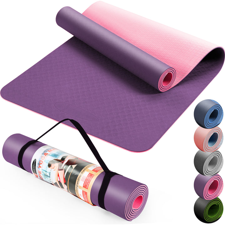 6mm TPE Yoga Mat Moisture-proof Non-slip Yoga Mat Thickened Fitness Mat For Home Gym Training