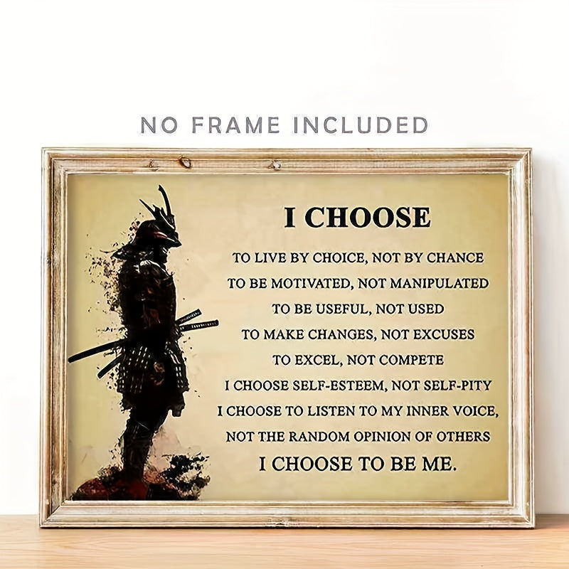 I Choose Inspirational Wall Art with Motivational Quotes, Unframed 8x10 Paper Flip Charts for Home, Office, and Classroom Decor