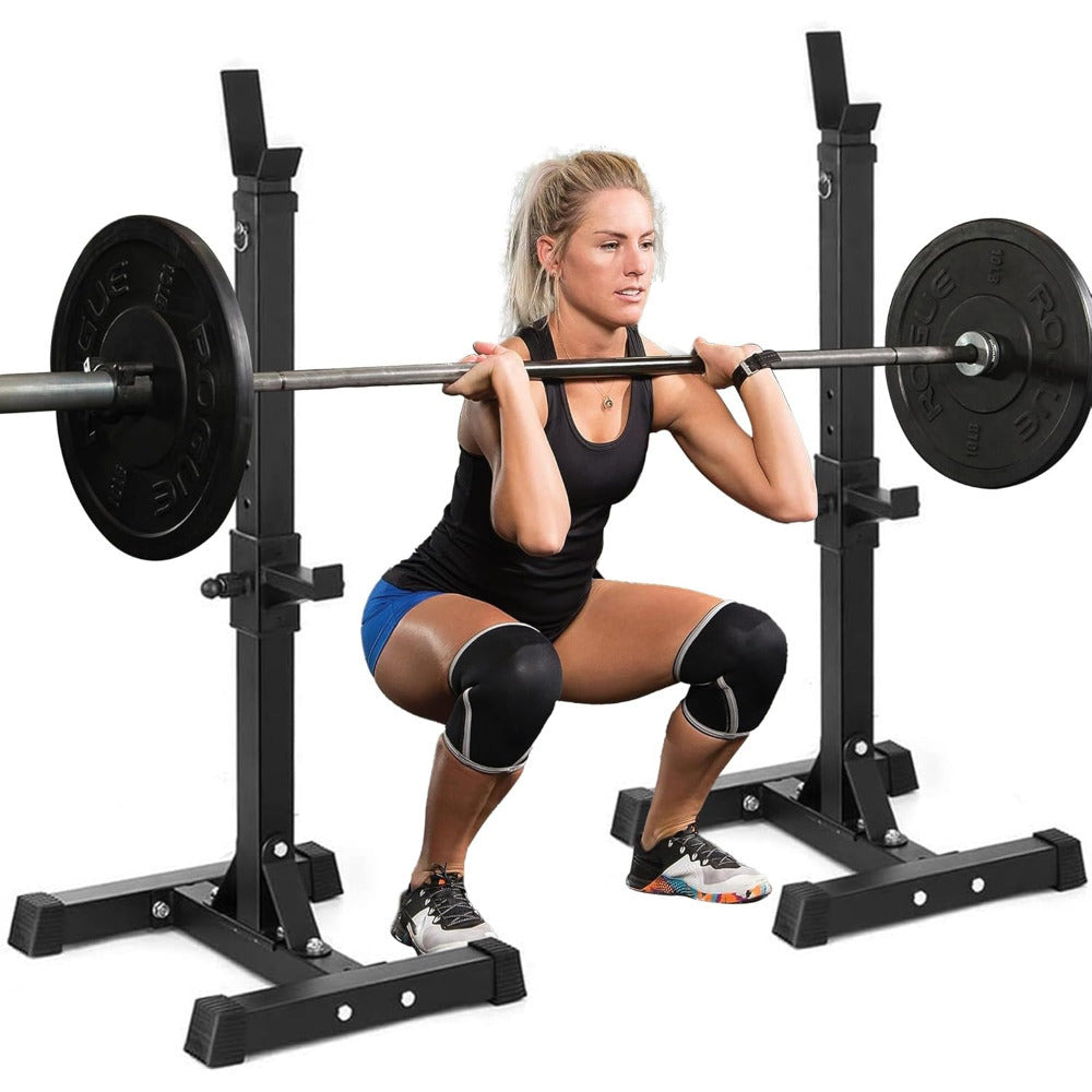 Squat Rack Heavy Duty Barbell Rack Adjustable Weight Lifting Bar Rack Dip Stand Weight Bench Press Rack Support Squat Stands For Home Gym Weight Lifting Equipment Max Load 249.48 KG