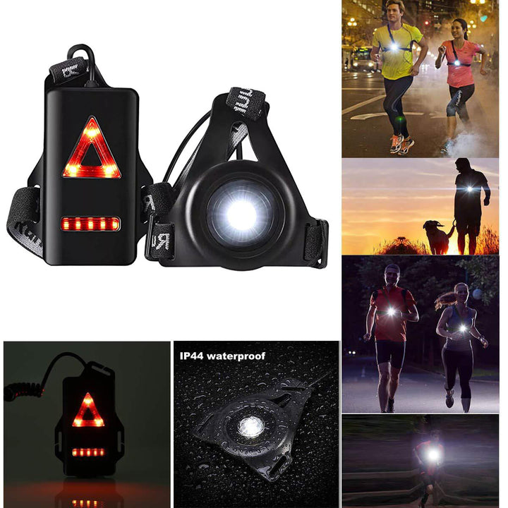 Outdoor USB Rechargeable Night Running Lights: LED Chest Lamp For Camping, Hiking, Running & Jogging - Enhance Your Outdoor Adventures!