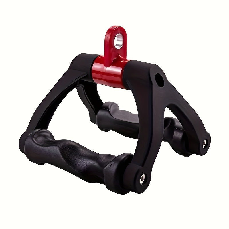 Ergonomic V-Grip Handle for Cable Machines - Dual D Design, TPE Material, Fit - Ideal for Pull Downs & Strength Training - Red/Black