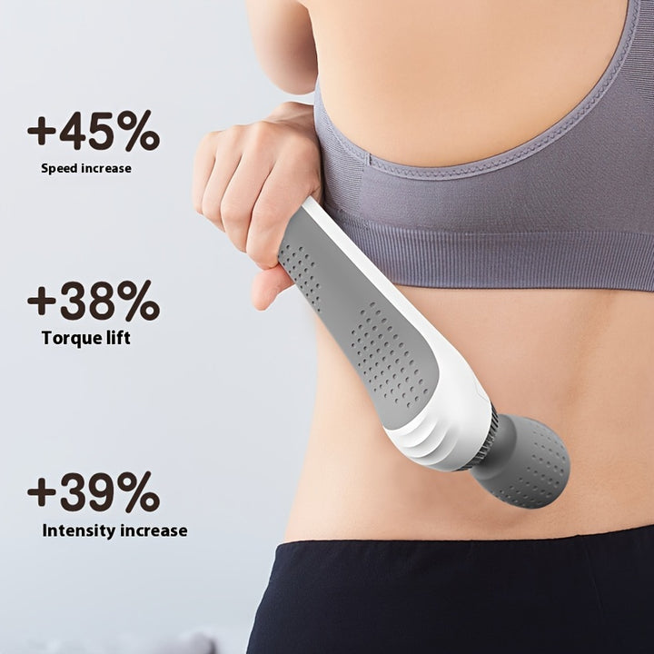 High-Frequency Portable Electric Massage Wand for Full Body, Back, Neck, Leg, Waist with High-Speed Motor, USB Rechargeable 1200mAh Lithium Battery, Deep Tissue Muscle Relaxation, Compact & Sleek Design - Unscented Plastic Ma