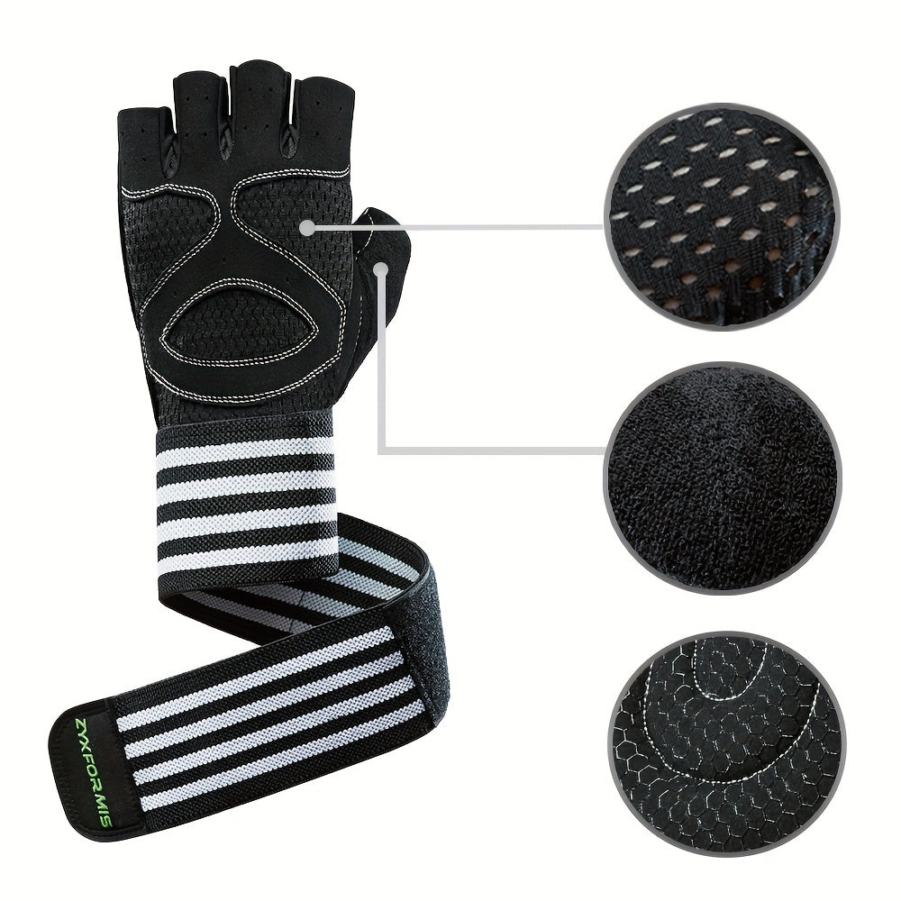 Maximum Protection & Comfort: Ventilated Weight Lifting Gloves for Men & Women - Wrist Wrap, Full Palm Protection & More!