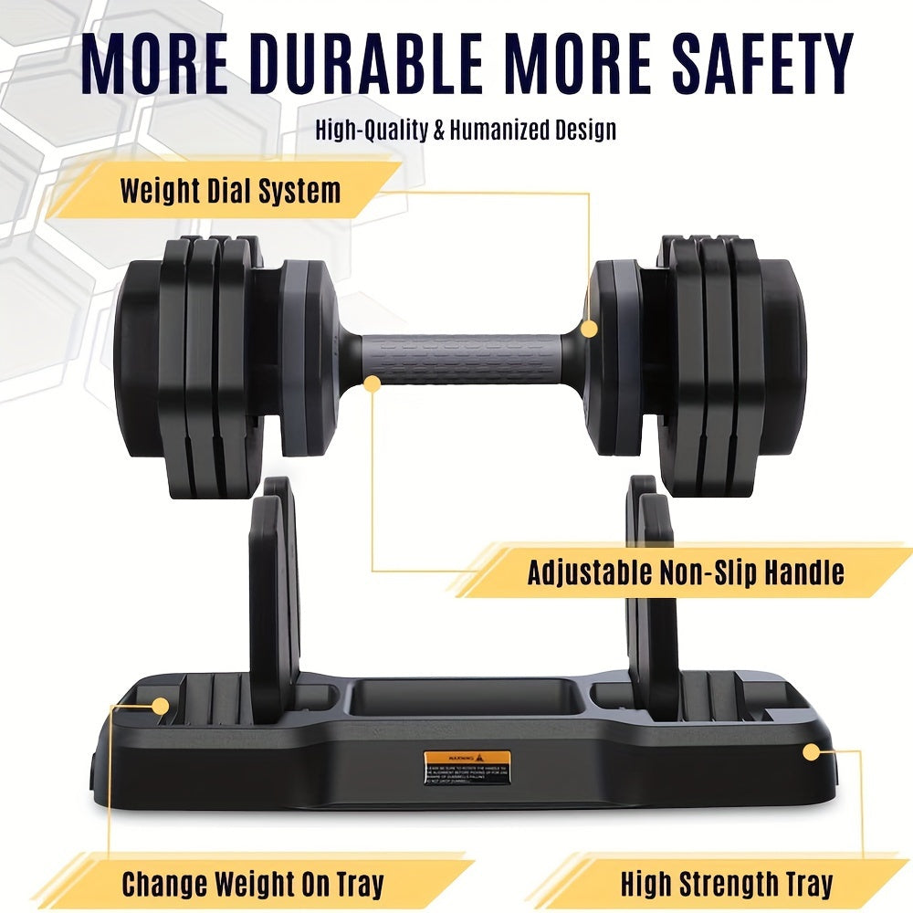 THERUN Quick Adjustable Weight Dumbbells, 5-speed Adjustable 6.5KG/11KG/15.5KG/20KG/24.5KG, Pair Of Total Weight 49KG, Men's And Women's Fitness Home Dumbbells