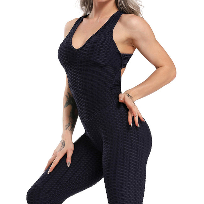 Yoga Set Fitness Women Sport Suit Jumpsuit 2021 Sexy Sleeveless Tracksuit Backless Gym Running Sportswear Leggings Workout Sport