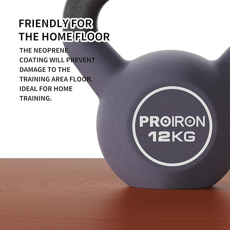 Cast Iron/Neoprene Coated kettlebell Weight for Home Gym Fitness & Weight Training