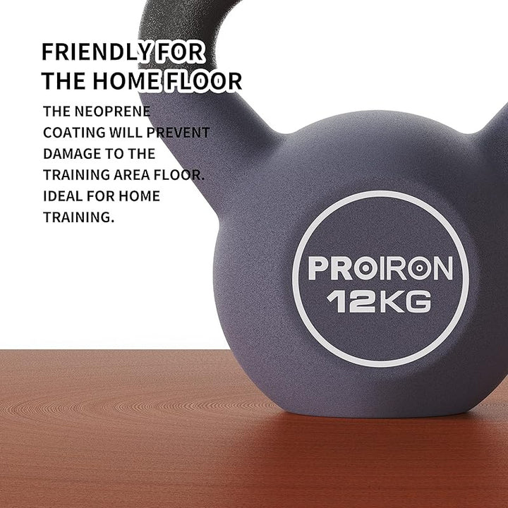 Cast Iron/Neoprene Coated kettlebell Weight for Home Gym Fitness & Weight Training