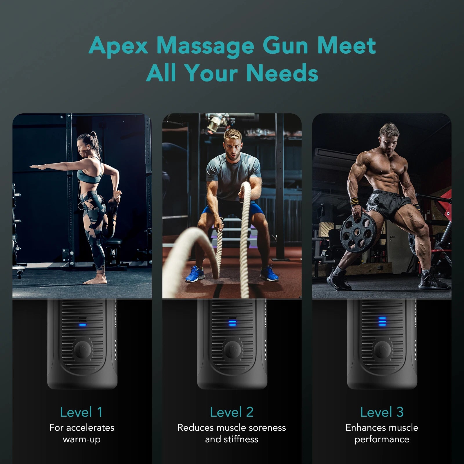 Opove Massage Gun Fascia Percussive Muscle Massager 14.5mm Newest, for