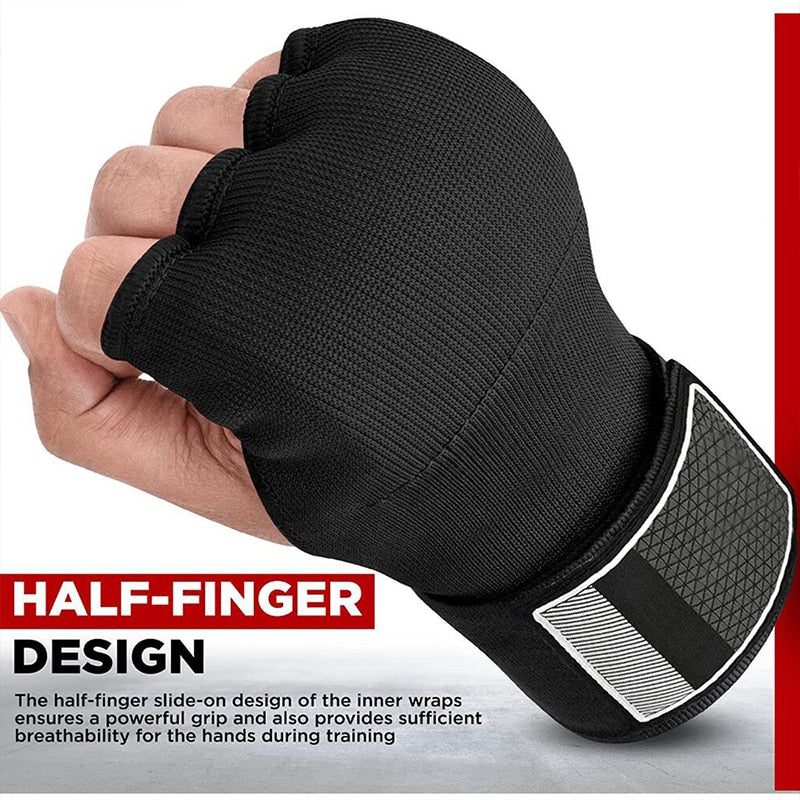 Boxing Hand Wrap Inner Gloves Half Finger Gel Boxing Glove For Muay