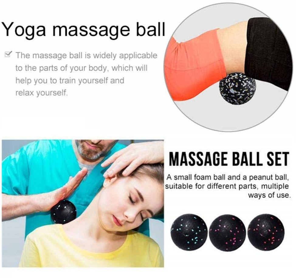 🔥epp Fitness Ball Double Lacrosse Massage Ball Set Mobility Peanut