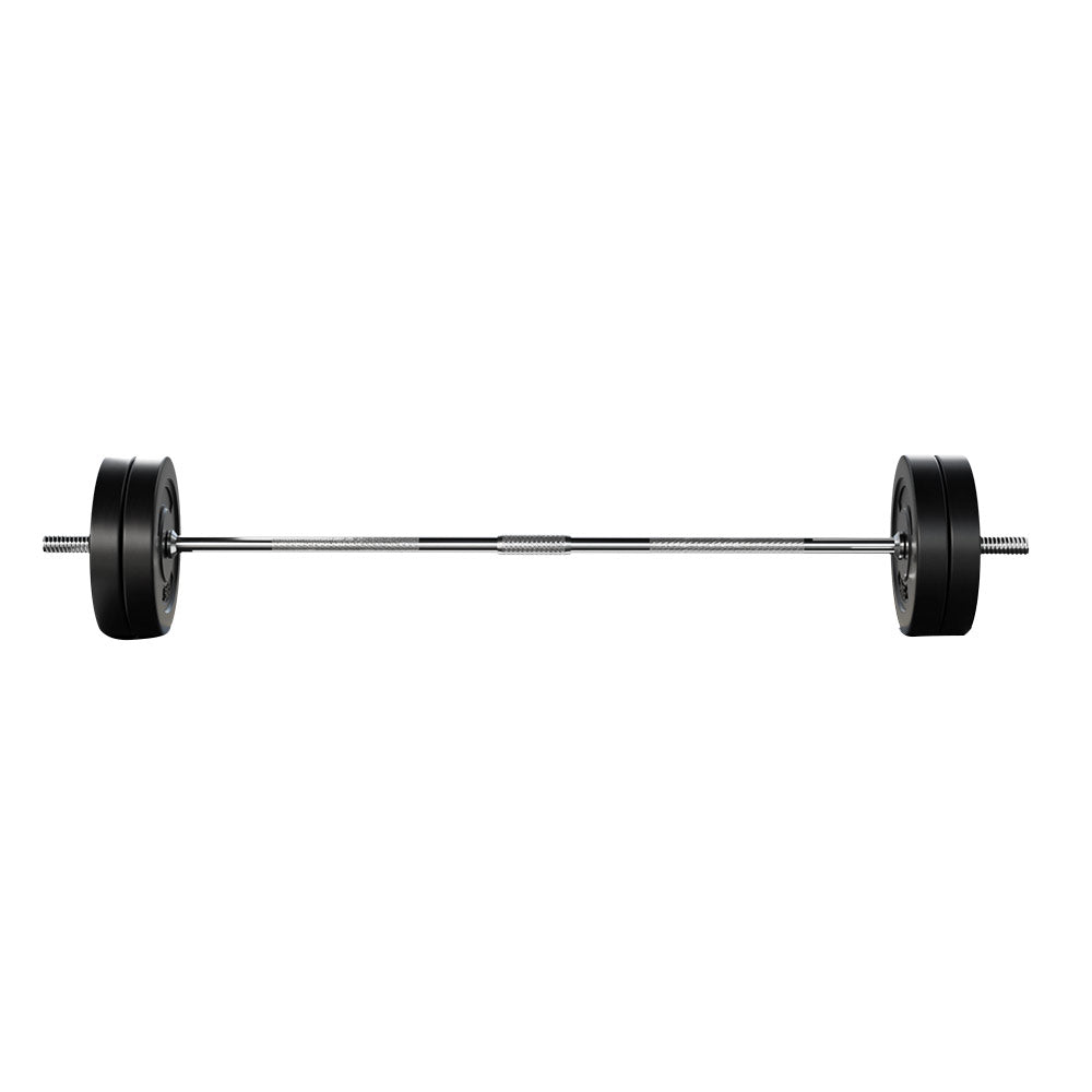 28KG Barbell Weight Set Plates Bar Bench Press Fitness Exercise Home