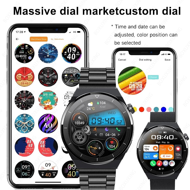 For Huawei Xiaomi Nfc Smart Watch Men Gt3 Pro Amoled 390*390 Hd Screen