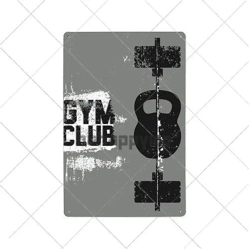 Gym Rule Metal Sign Fitness Motivational Quotes Poster Work Out Plaque