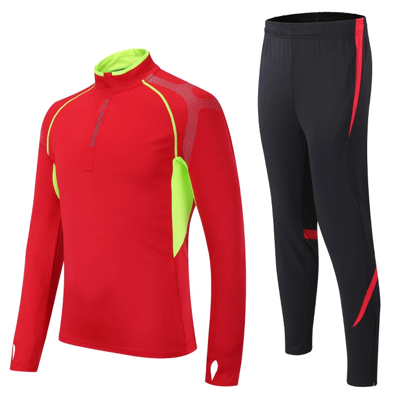 Training Suits Men Stripe Printed Sweatshirt Sports Set Gym Quick Dry Running Jackets Sportswear Bodybuilding Tracksuit