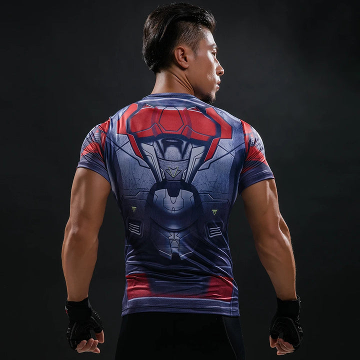 Hot Sale 3D Printed  Comics T-shirt Men Summer Fashion Short Sleeve Tshirt Compression Cosplay Costume Men T Shirt Tops Tees