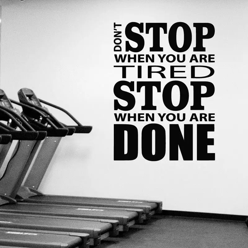 Don't Stop Gym Fitness Wall Sticker Removable Wall Decal Vinyl