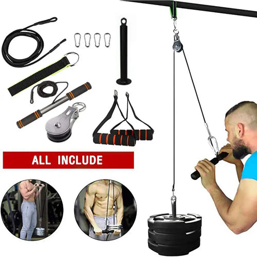 Fitness Pulley Cable System DIY Heavy Duty Forearm Wrist Arm Strength