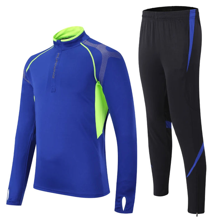 Training Suits Men Stripe Printed Sweatshirt Sports Set Gym Quick Dry Running Jackets Sportswear Bodybuilding Tracksuit