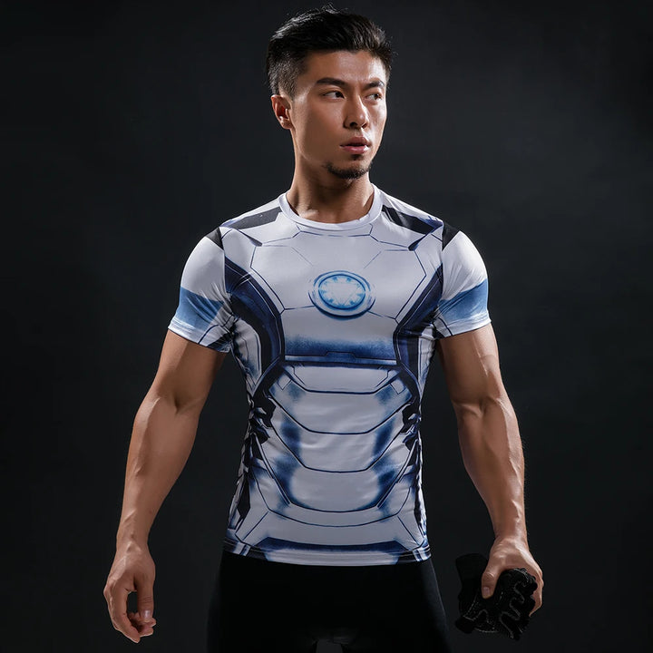 Hot Sale 3D Printed  Comics T-shirt Men Summer Fashion Short Sleeve Tshirt Compression Cosplay Costume Men T Shirt Tops Tees