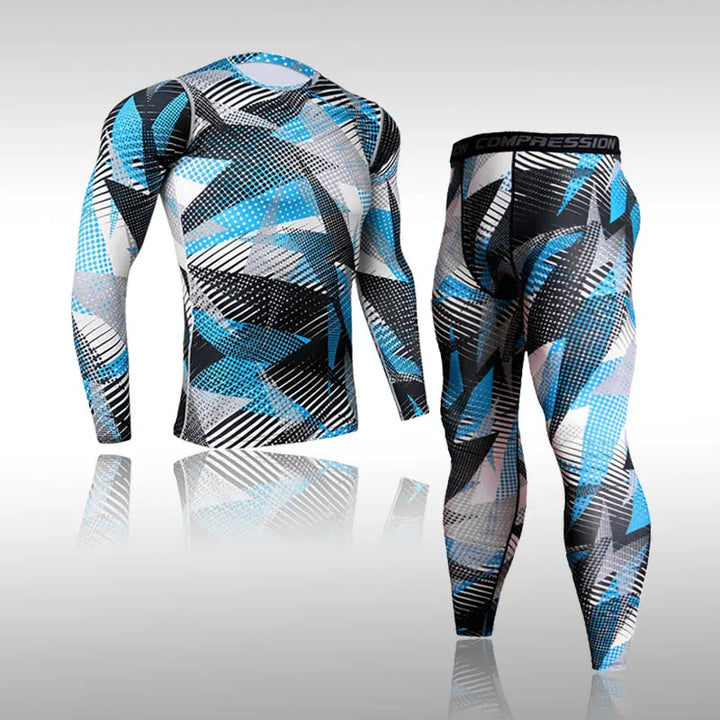 Quick Dry Camouflage Men's Running Sets Compression Sports Suits Skinny Tights Clothes Gym Rashguard Fitness Sportswear Men 2025