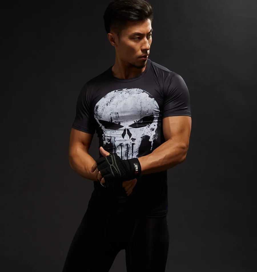 Hot Sale 3D Printed  Comics T-shirt Men Summer Fashion Short Sleeve Tshirt Compression Cosplay Costume Men T Shirt Tops Tees