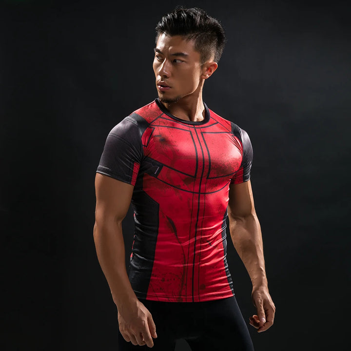 Hot Sale 3D Printed  Comics T-shirt Men Summer Fashion Short Sleeve Tshirt Compression Cosplay Costume Men T Shirt Tops Tees