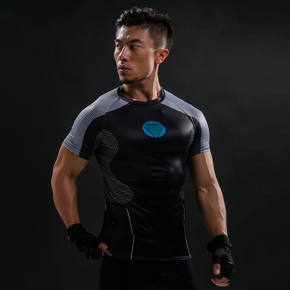 Hot Sale 3D Printed  Comics T-shirt Men Summer Fashion Short Sleeve Tshirt Compression Cosplay Costume Men T Shirt Tops Tees