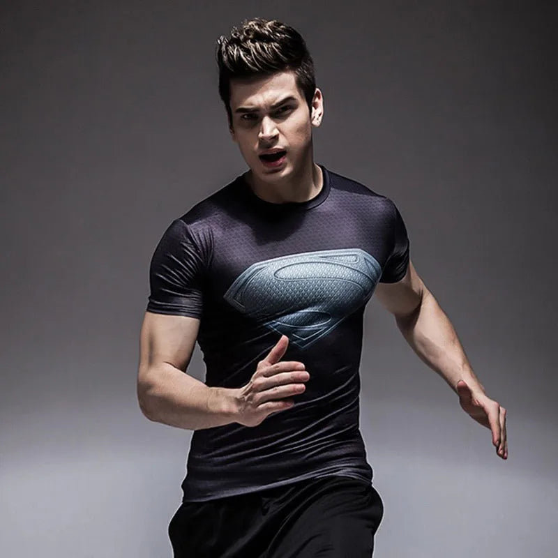 Hot Sale 3D Printed  Comics T-shirt Men Summer Fashion Short Sleeve Tshirt Compression Cosplay Costume Men T Shirt Tops Tees