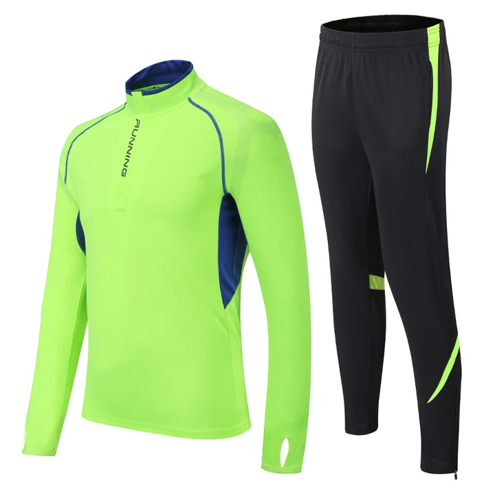 Training Suits Men Stripe Printed Sweatshirt Sports Set Gym Quick Dry Running Jackets Sportswear Bodybuilding Tracksuit