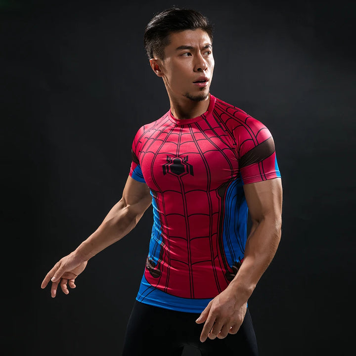 Hot Sale 3D Printed  Comics T-shirt Men Summer Fashion Short Sleeve Tshirt Compression Cosplay Costume Men T Shirt Tops Tees