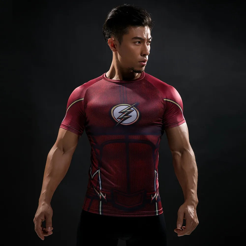 Hot Sale 3D Printed  Comics T-shirt Men Summer Fashion Short Sleeve Tshirt Compression Cosplay Costume Men T Shirt Tops Tees