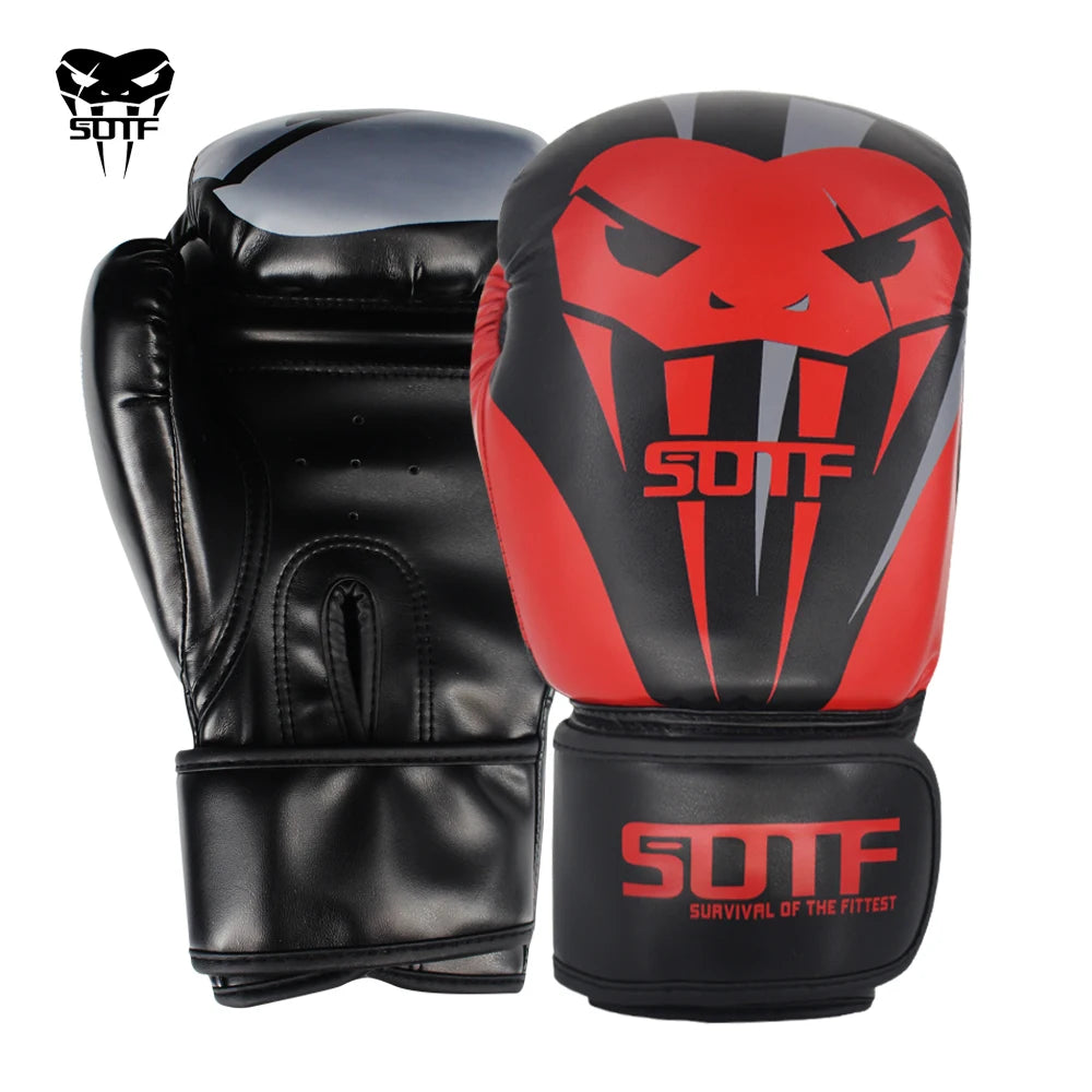 SUOTF MMA fighting Boxing Sports Leather Gloves Tiger Muay Thai boxing