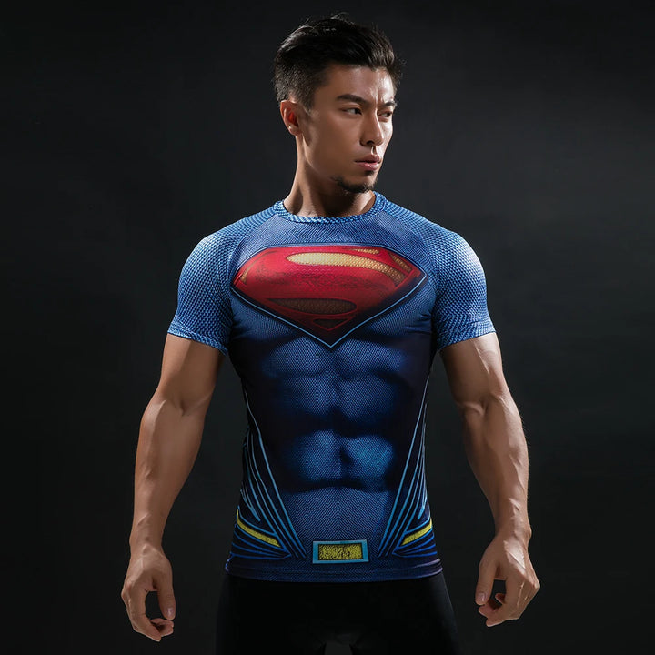 Hot Sale 3D Printed  Comics T-shirt Men Summer Fashion Short Sleeve Tshirt Compression Cosplay Costume Men T Shirt Tops Tees