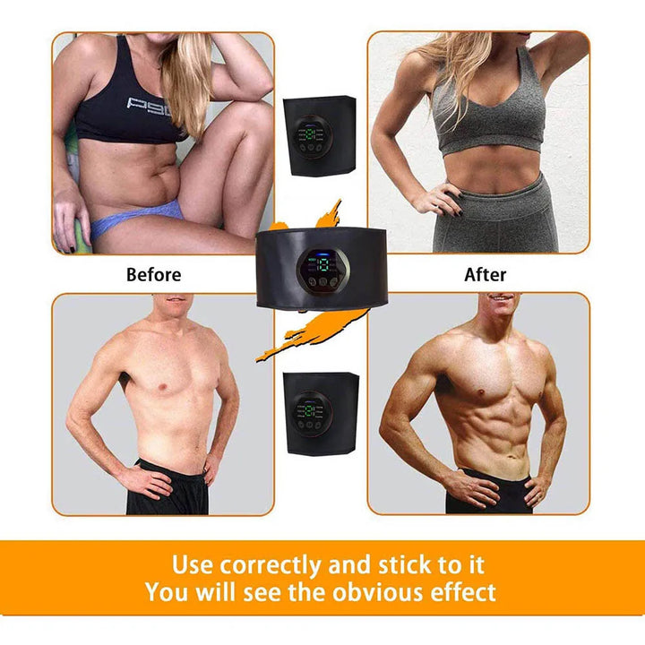 Muscle Stimulation Belt Electric ABS Stimulator Trainer EMS  Abdominal Exerciser Toning Belts Fitness Training Gym Workout