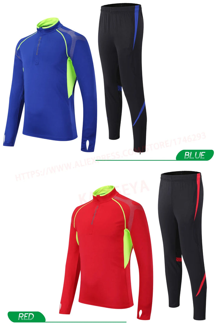 Training Suits Men Stripe Printed Sweatshirt Sports Set Gym Quick Dry Running Jackets Sportswear Bodybuilding Tracksuit