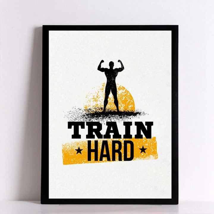 Workout Gym Motivational Quote Poster Canvas Art Print  ,