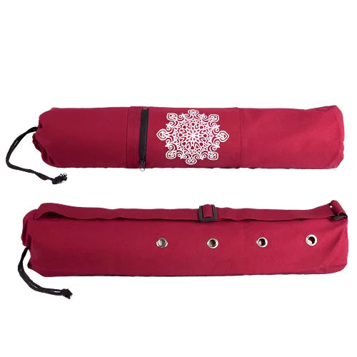 Durable canvas cotton yoga mat tote bag easy loading