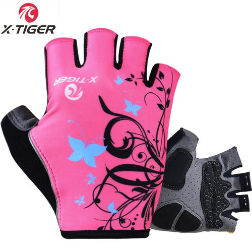X-Tiger Pro Women Shockproof Cycling Gloves Fitness Female Sport Bike