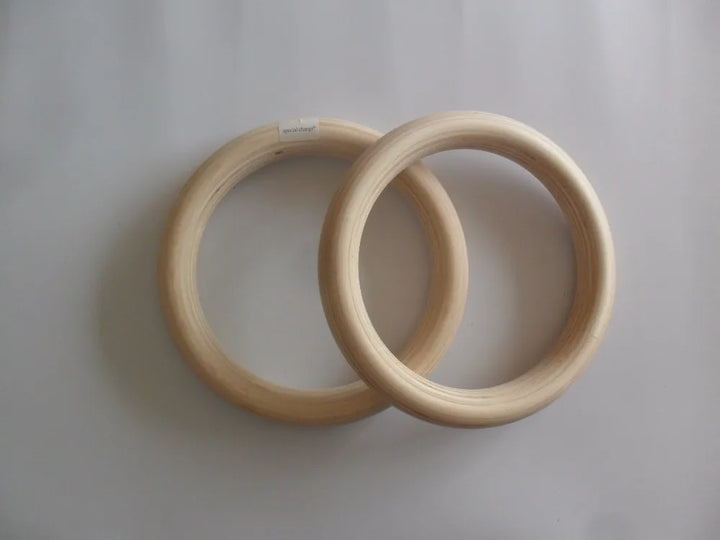 2pcs/pairs Wood wooden ring 1.1" Portable Crossfit Gymnastics Rings Gym Shoulder Strength Home Fitness Training Equipment