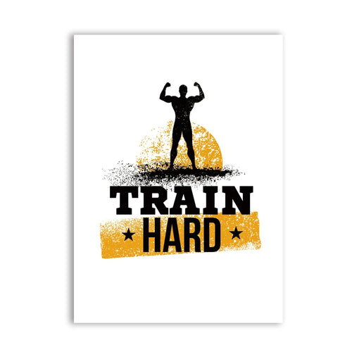 Workout Gym Motivational Quote Poster Canvas Art Print  ,