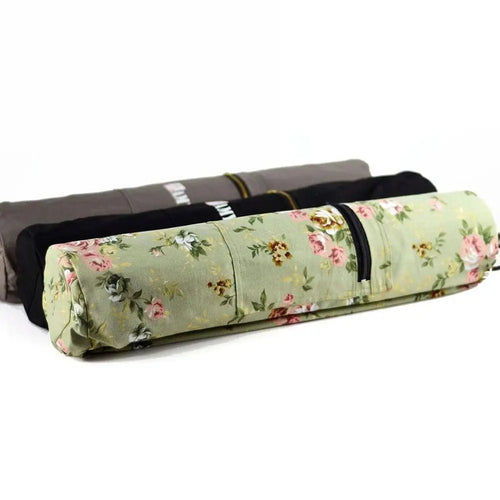 Durable canvas cotton yoga mat tote bag easy loading