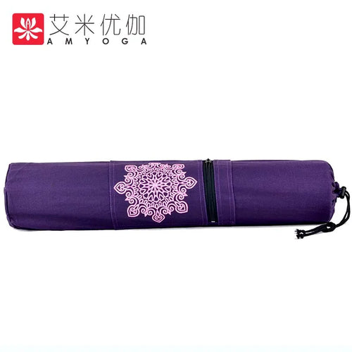 Durable canvas cotton yoga mat tote bag easy loading