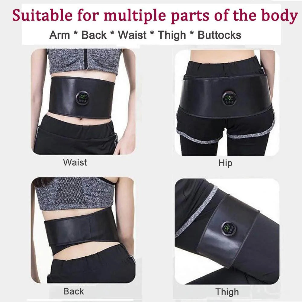 Muscle Stimulation Belt Electric ABS Stimulator Trainer EMS  Abdominal Exerciser Toning Belts Fitness Training Gym Workout