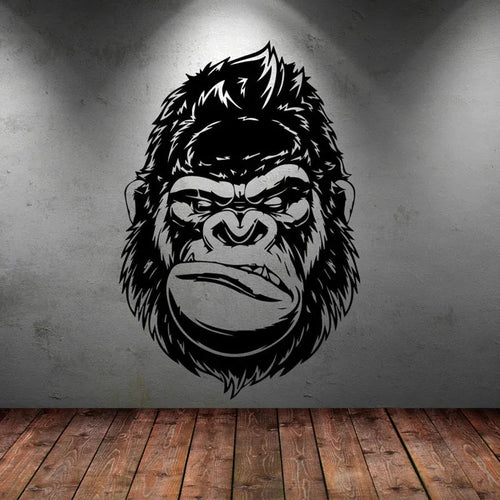 The Head of A Formidable Gorilla Wall Stickers Vinyl Interior Art Home