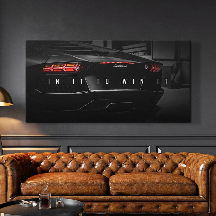 Chase Your Dream Quote Luxury Sports Car Motivational Canvas And Poster Wall Art Print Inspirational Entrepreneur Office Decor